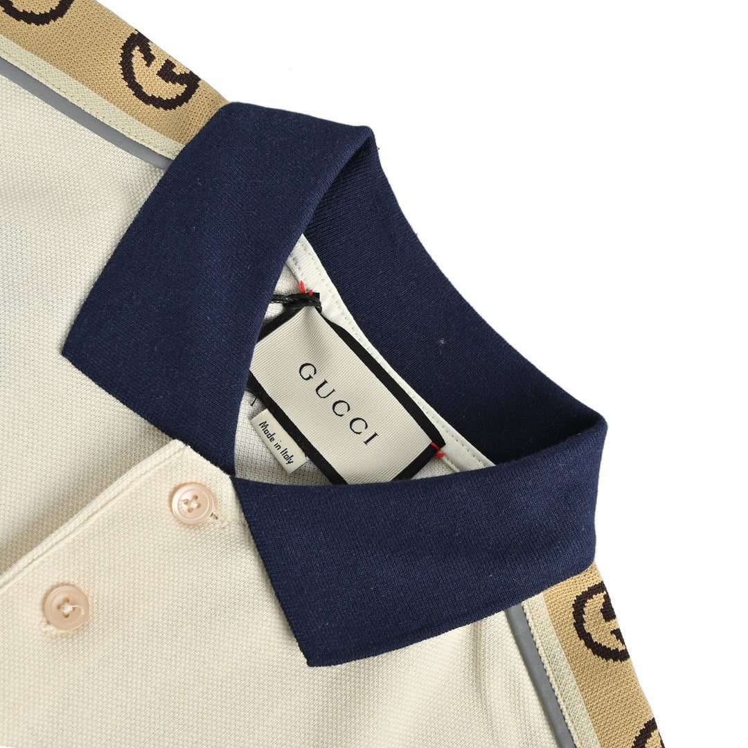 Gucci 20ss reflective webbing Polo short sleeves