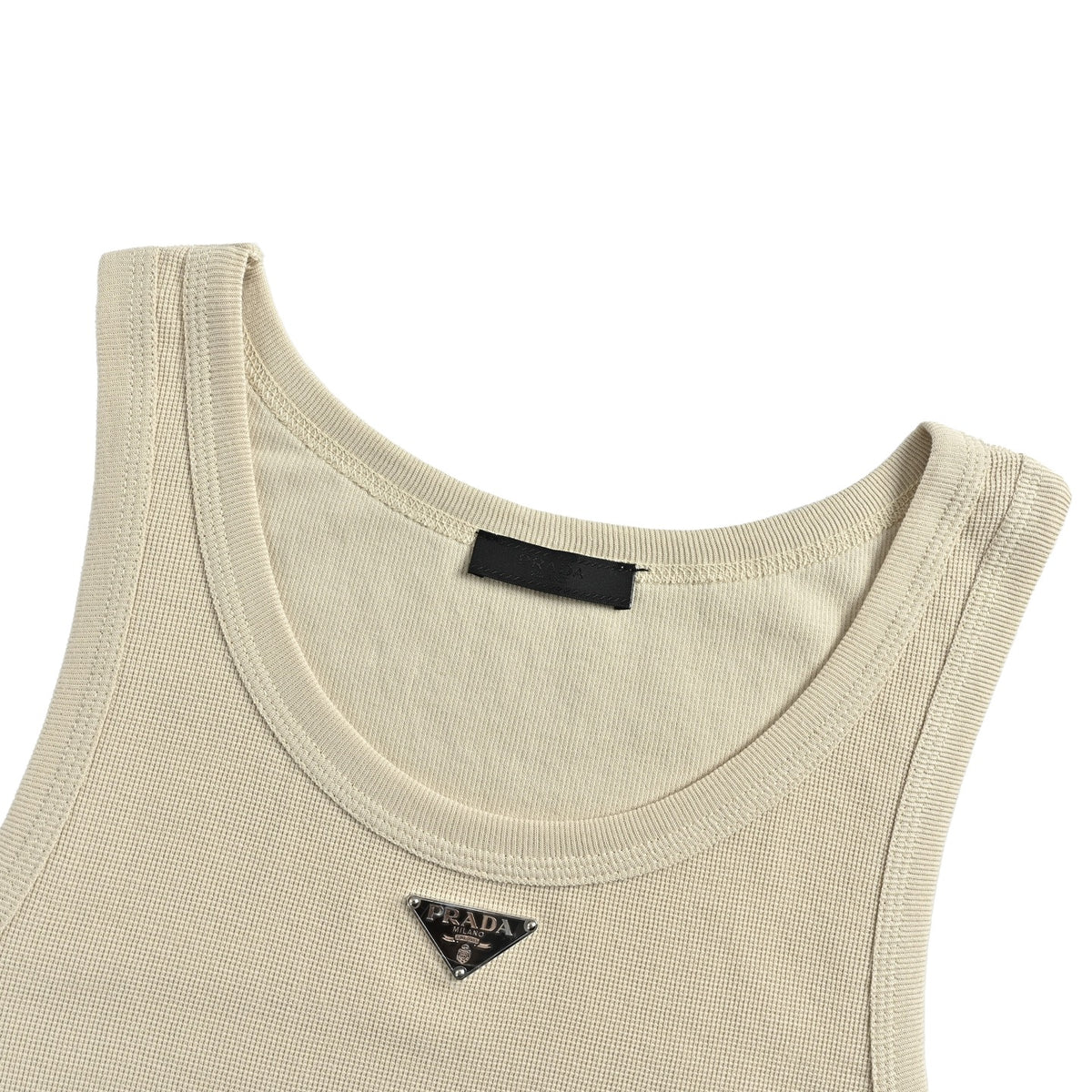 Prada triangle logo waffle vest