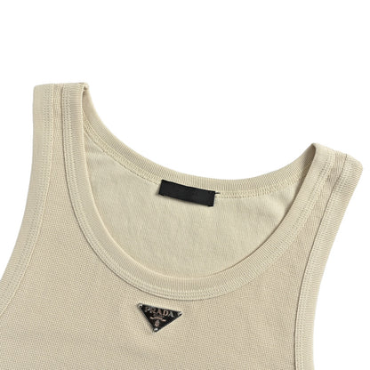 Prada triangle logo waffle vest