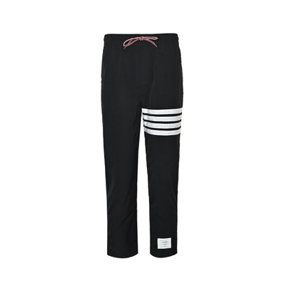 Thom Browne/Thom Brown nylon four-bar colorful drawstring casual trousers