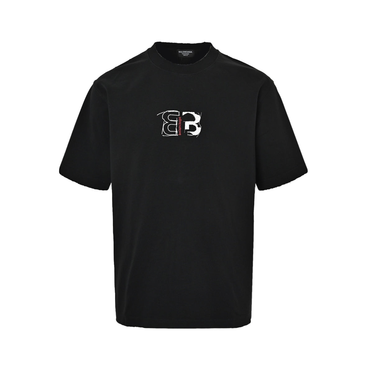 Balenciaga double B embroidered short sleeves on the front and back