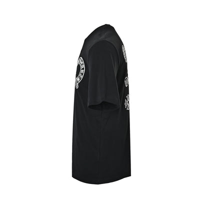 Chrome Hearts/Chrome Heart Sanskrit cross embroidery round neck short sleeves