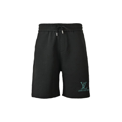 Louis Vuitton letter embroidered presbyopia dark pattern embossed shorts