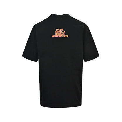 VETEMENTS VTM style attitude slogan logo wash damaged short sleeves