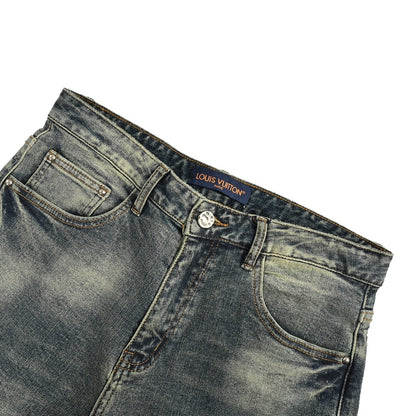 Louis Vuitton 24Fw back pocket splash lettering jeans