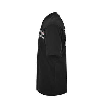 Balenciaga red label wave cola embroidered round neck short sleeves