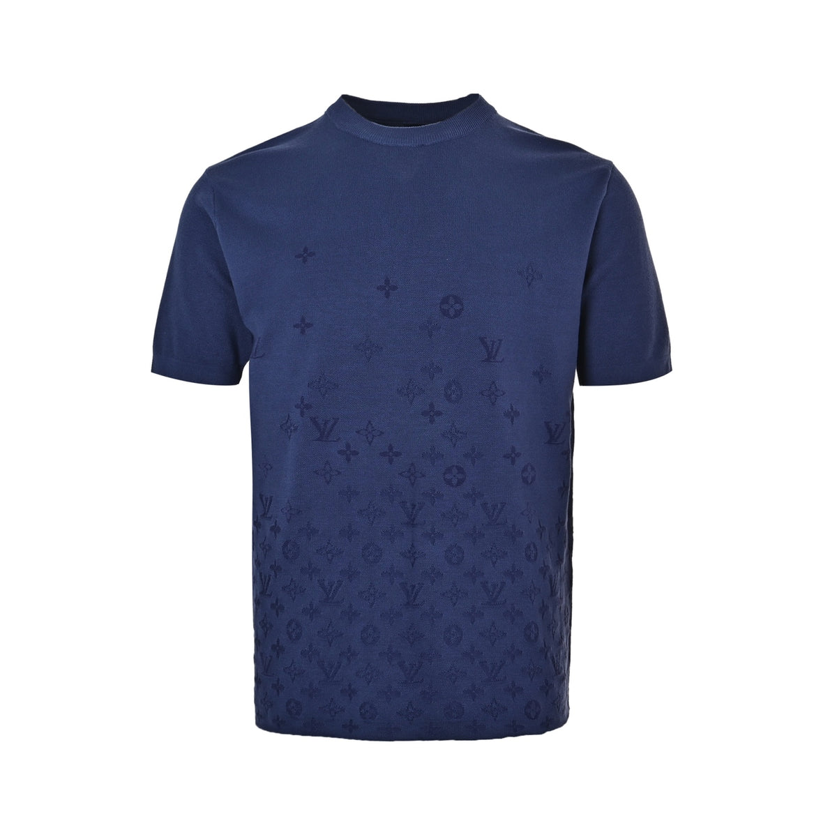 Louis Vuitton 26ss gradient old flower jacquard knitted short sleeves