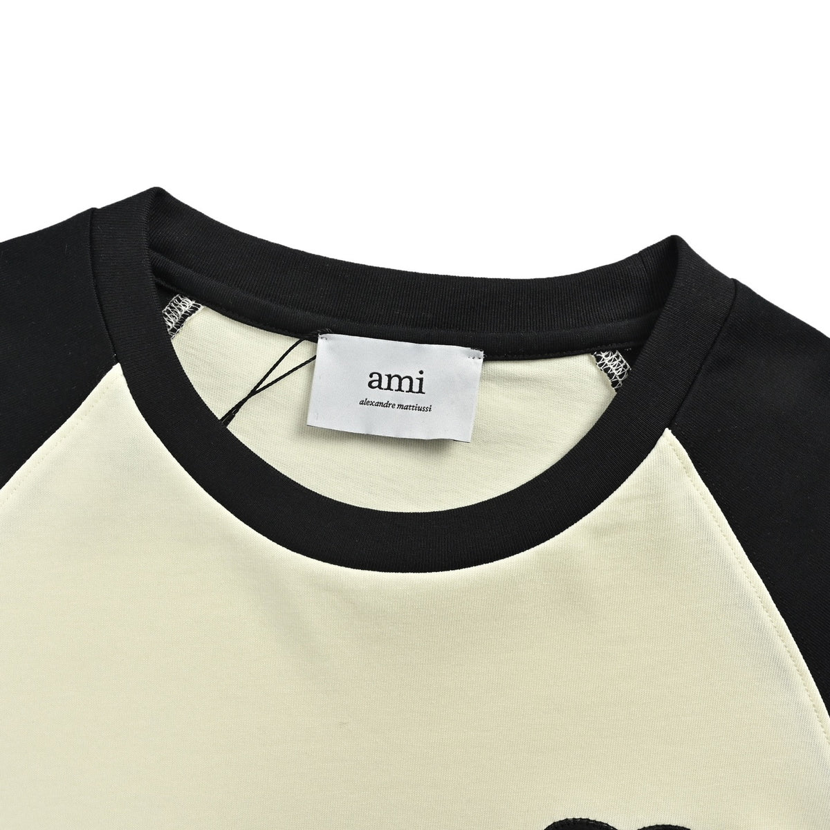 Ami Paris 26ss contrasting color patchwork short sleeves
