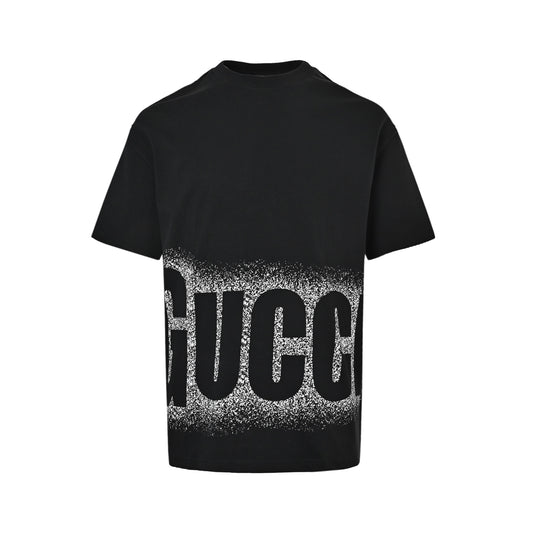 Gucci inkjet large letter printed short sleeves