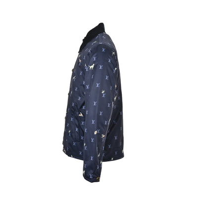 Louis Vuitton animal print corduroy lapel jacket