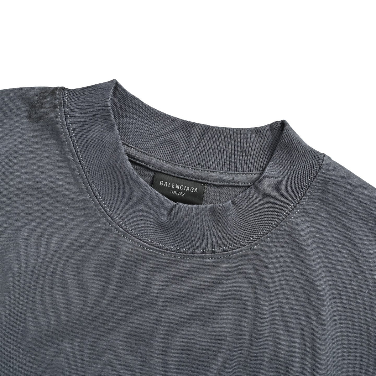 Balenciaga distressed graffiti embroidered letter short sleeves