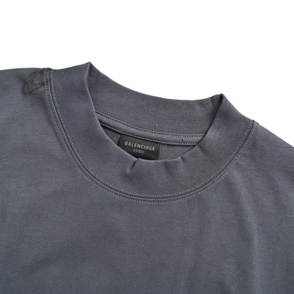 Balenciaga distressed graffiti embroidered letter short sleeves
