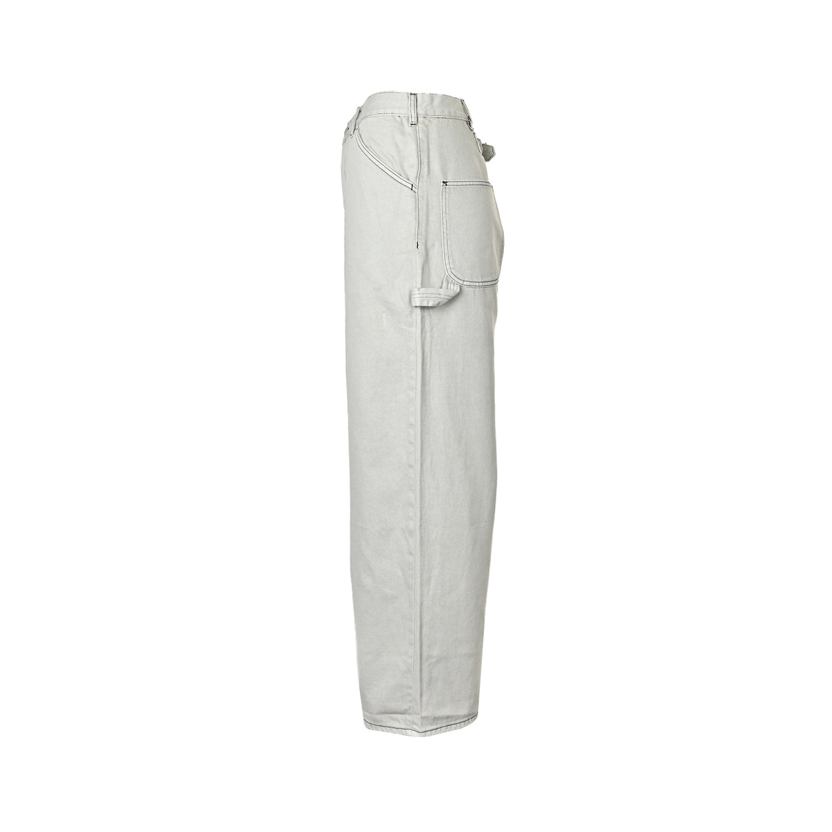 Acne Studios bow-dyed topstitched off-white jeans