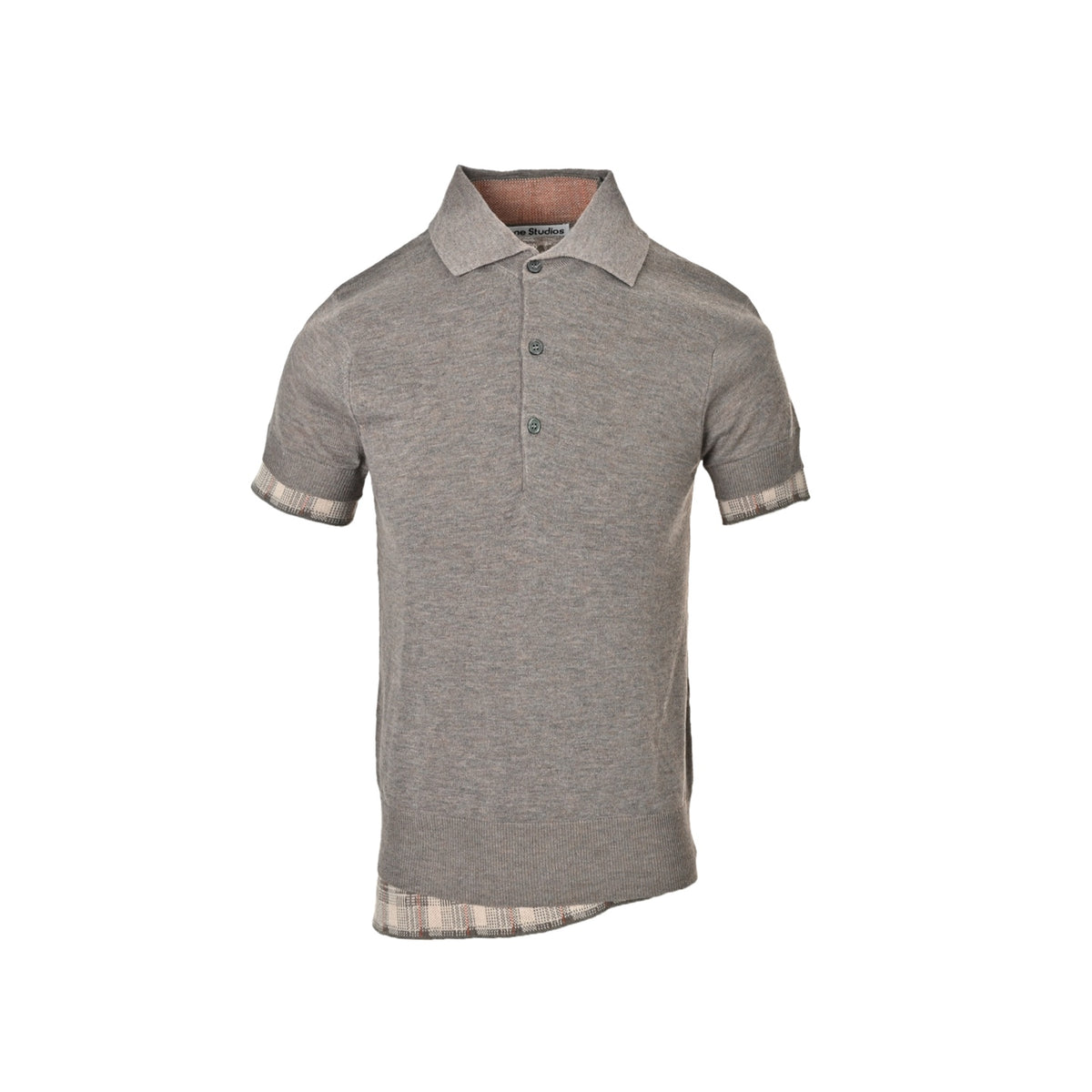 AcneStudios Fake Two-piece Cashmere Knit Lapel Polo Short Sleeve