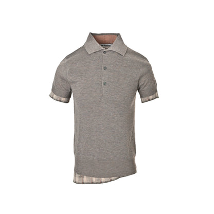 AcneStudios Fake Two-piece Cashmere Knit Lapel Polo Short Sleeve