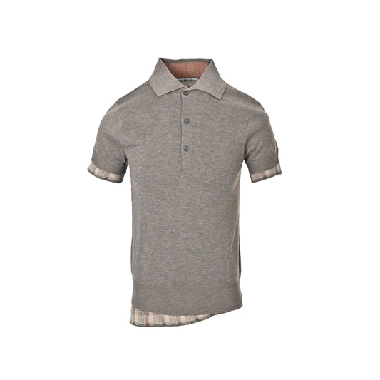AcneStudios Fake Two-piece Cashmere Knit Lapel Polo Short Sleeve