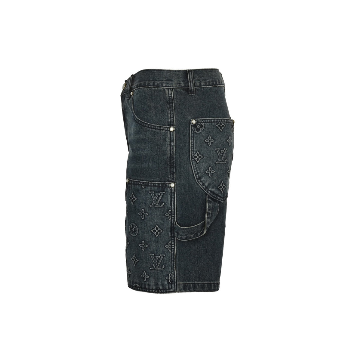Louis Vuitton 25ss presbyopic embossed denim shorts