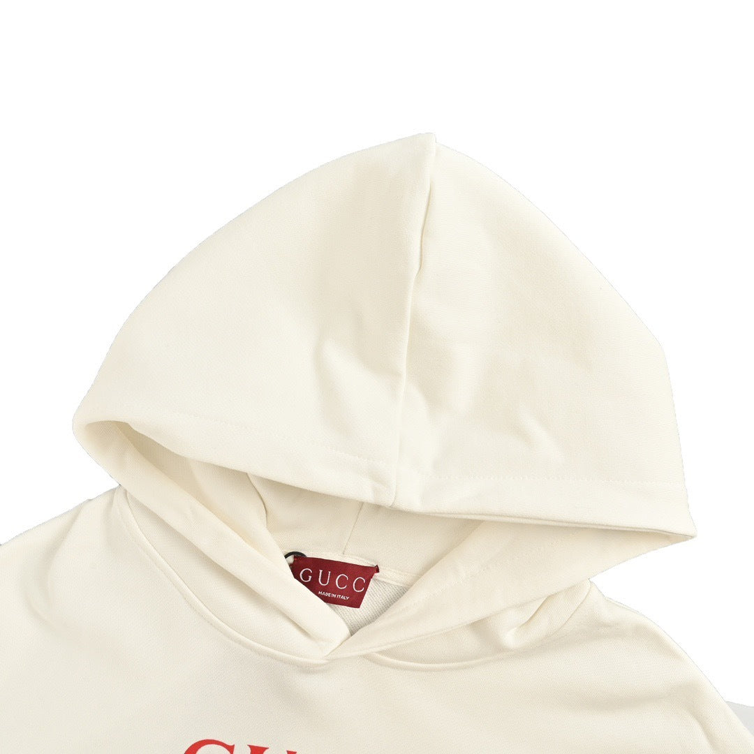 Gucci 24Fw color block logo printed hooded sweatshirt