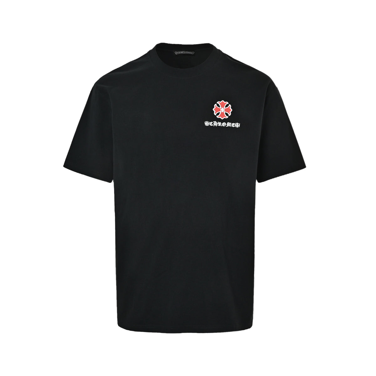 Chrome Hearts/Chrome Heart Red Label Cross Patch Embroidered Short Sleeves on Chest