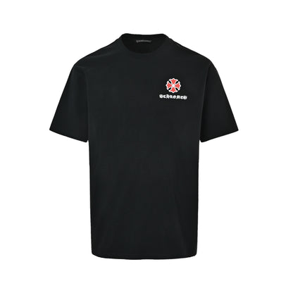 Chrome Hearts/Chrome Heart Red Label Cross Patch Embroidered Short Sleeves on Chest