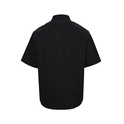 Dior 25ss Year of the Snake limited edition flocked old flower embroidery suit denim short-sleeved shirt
