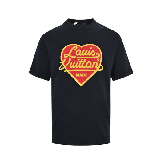 Louis Vuitton 22ss Nigo love jacquard knitted short sleeves