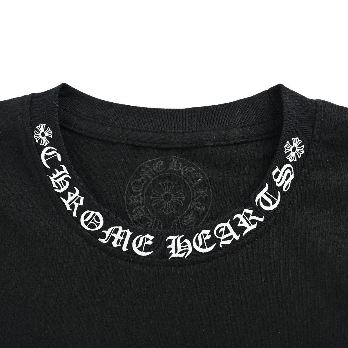 Chrome Hearts/Chrome Heart Sanskrit letter printed short sleeve collar