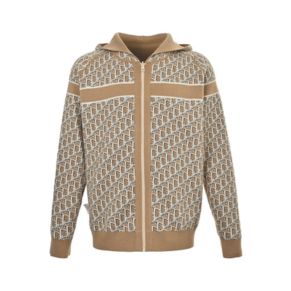 Dior presbyopia jacquard knitted cashmere reversible jacket