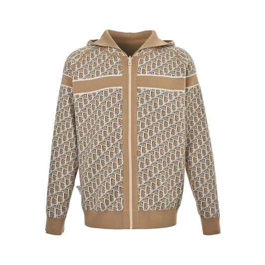 Dior presbyopia jacquard knitted cashmere reversible jacket