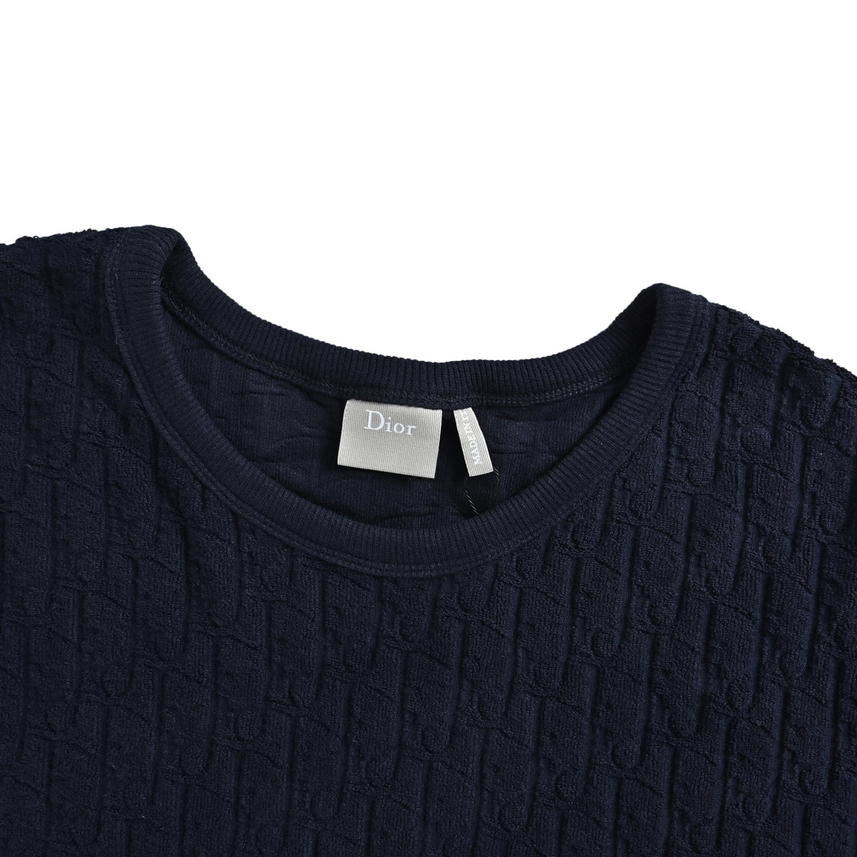 Dior terry cloth jacquard flocking suit short sleeves