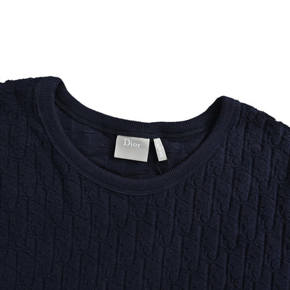 Dior terry cloth jacquard flocking suit short sleeves