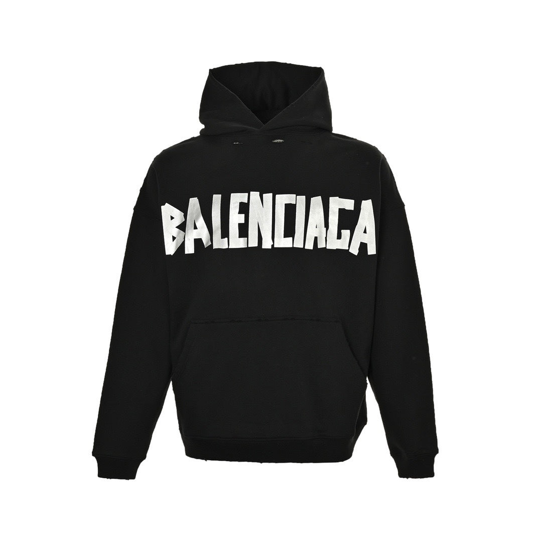 Balenciaga/Balanciaga 24Fw masking tape hooded sweatshirt