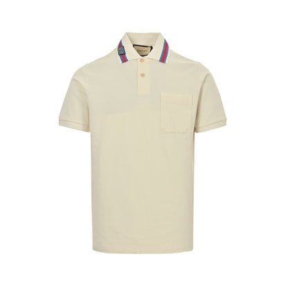 Gucci 24ss collar striped double G embroidered Polo short sleeves