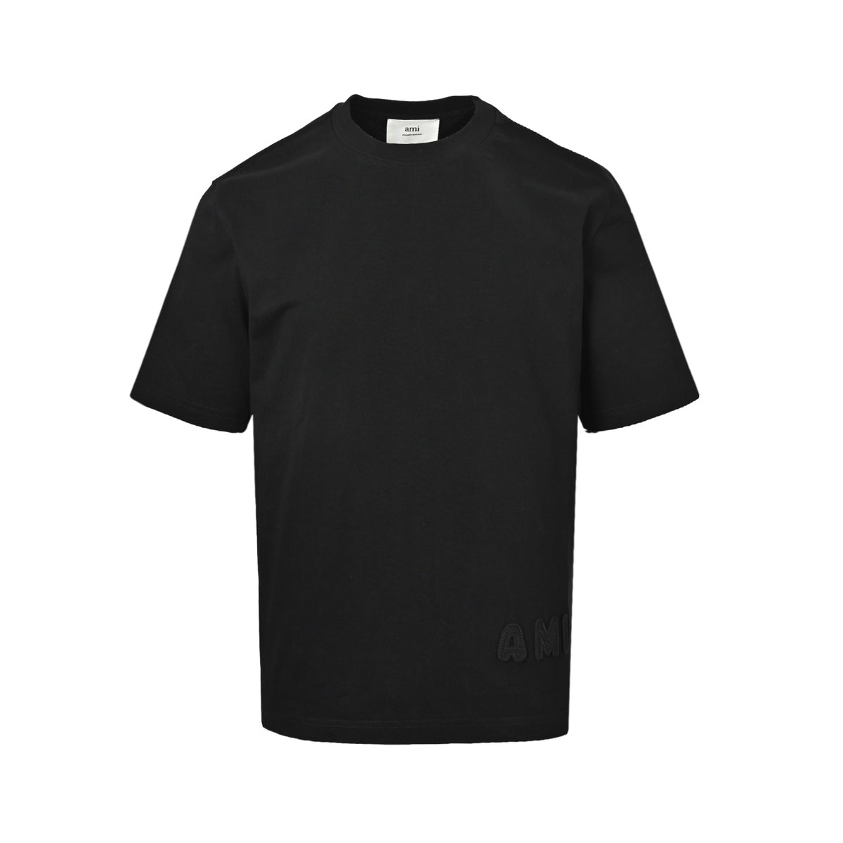 Ami Paris hem letter embroidered short sleeves