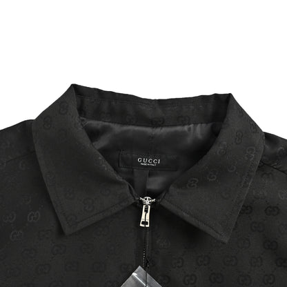 Gucci full GG jacquard zipper lapel jacket