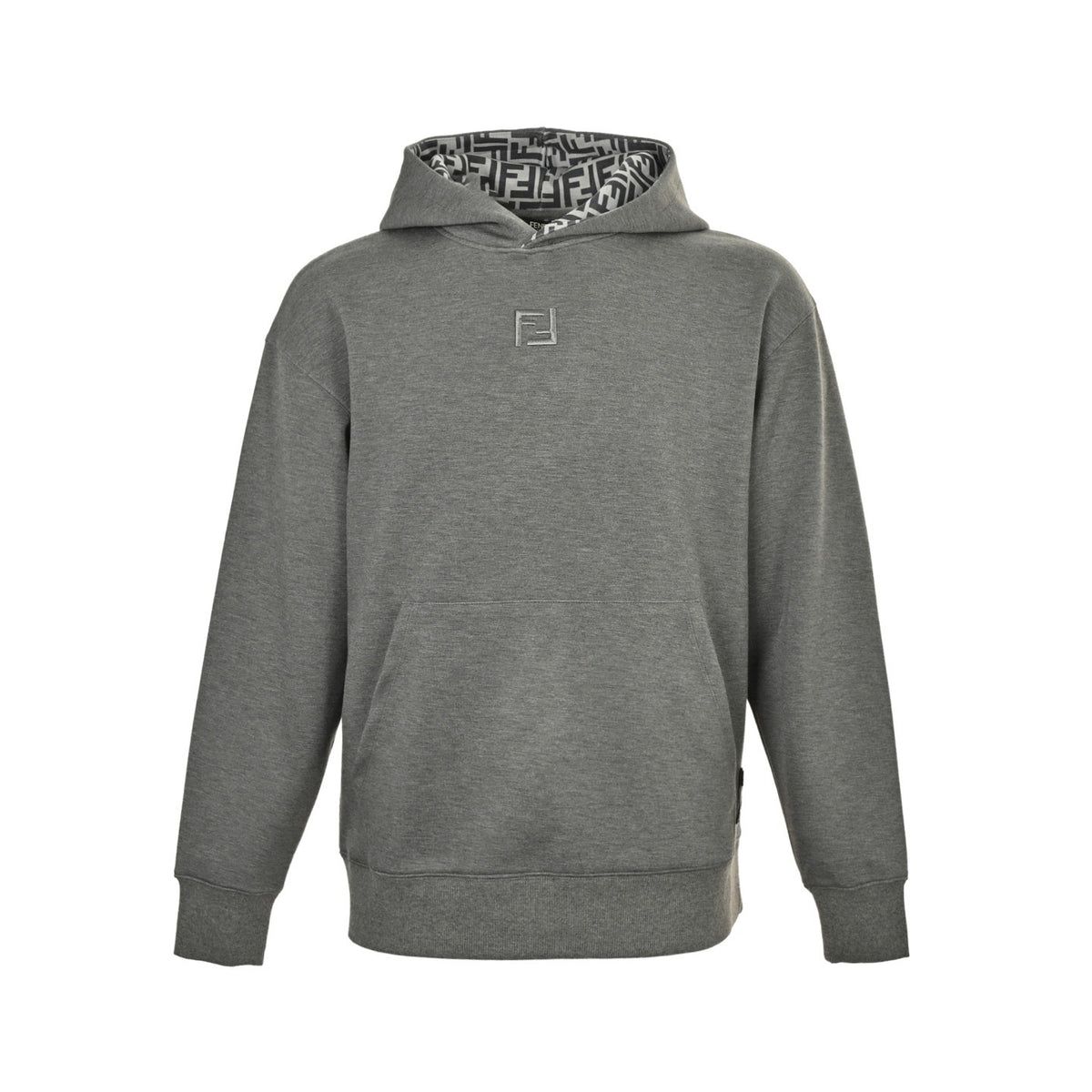 Fendi 25Fw FF embroidered space cotton hooded sweatshirt