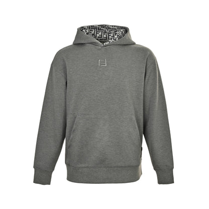 Fendi 25Fw FF embroidered space cotton hooded sweatshirt