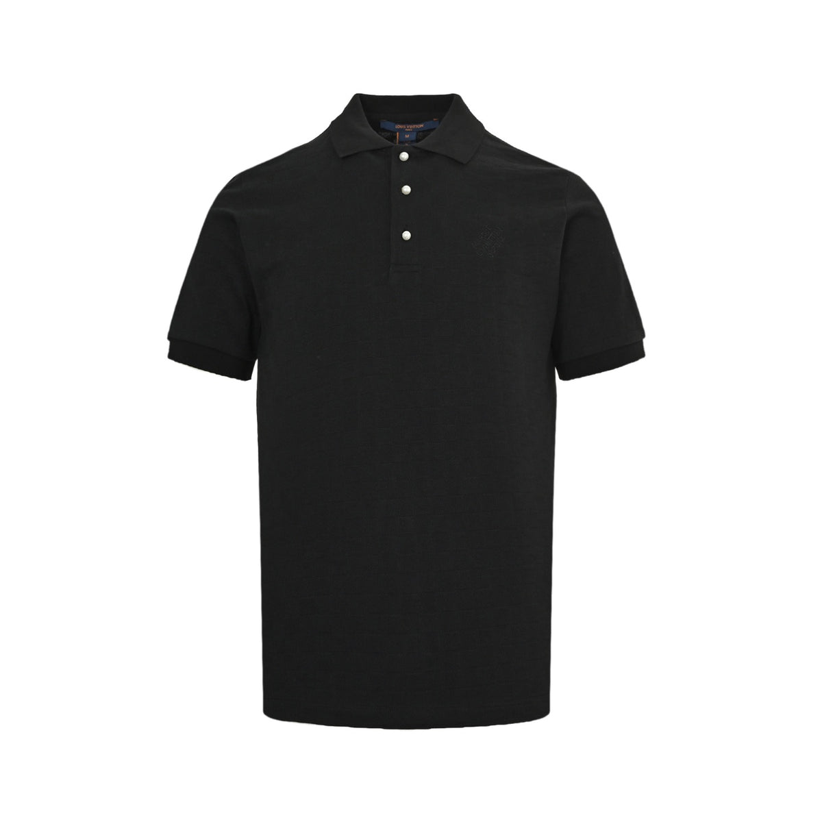 Louis Vuitton pearl button checkerboard embroidery Polo short sleeves