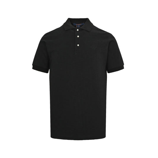 Louis Vuitton pearl button checkerboard embroidery Polo short sleeves