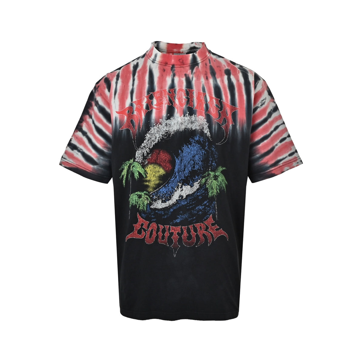 Balenciaga/Balanciaga Hawaiian tie-dyed coconut short sleeves