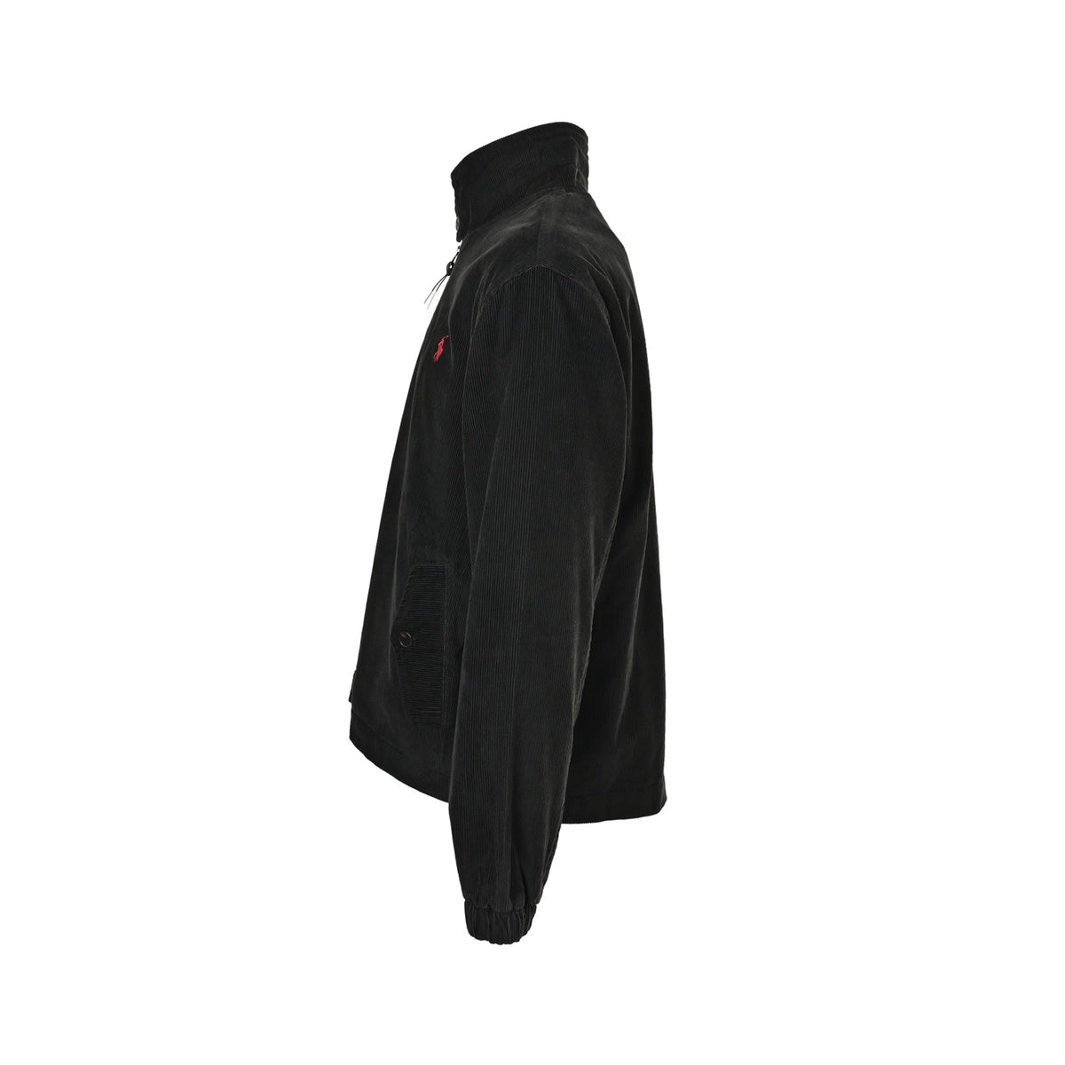 Ralph Lauren embroidered horse logo suede jacket