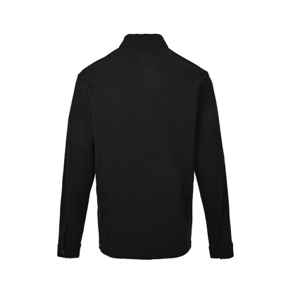Gucci shield new logo embroidered pique cotton long-sleeved shirt