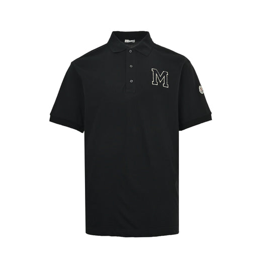 Moncler/Mask terry embroidered Polo short sleeves