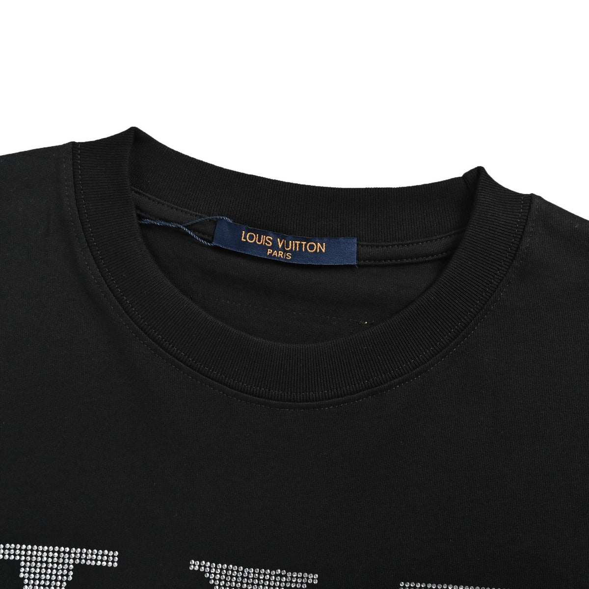 Louis Vuitton 26ss hot diamond large letters logo short sleeves