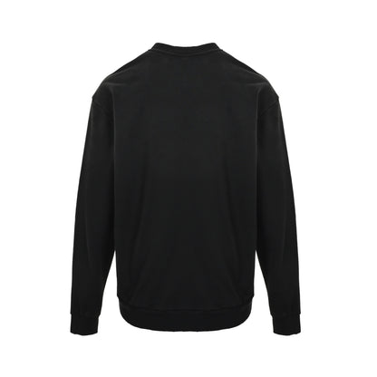 Balenciaga hand-painted lettering round neck sweatshirt