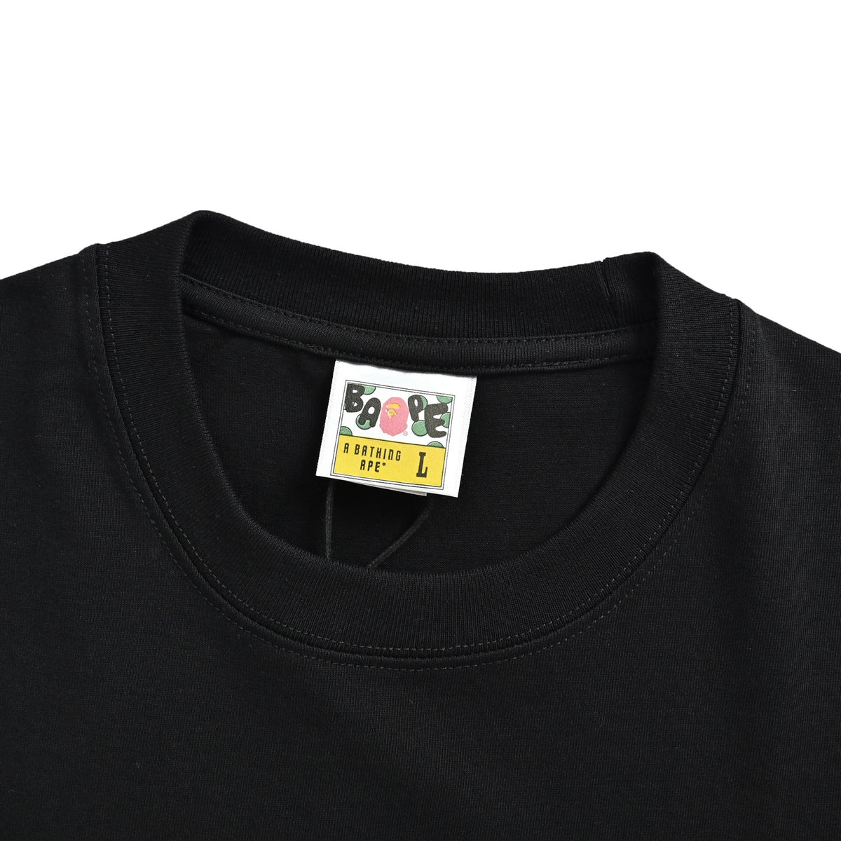 Bape colorful letter monkey print short sleeves
