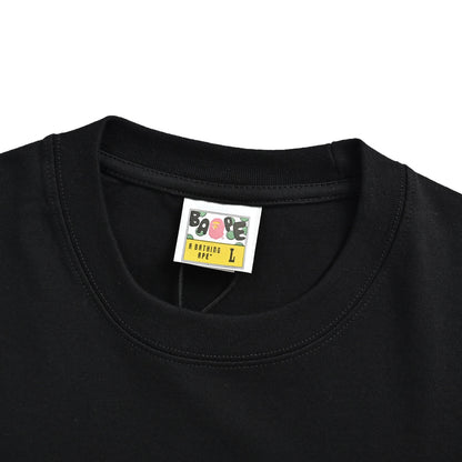 Bape colorful letter monkey print short sleeves
