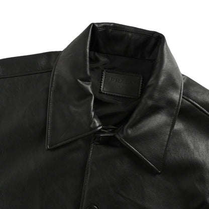 Prada triangle standard single-breasted leather jacket jacket