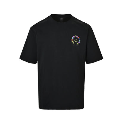 Chrome Hearts Colorful Horseshoe Appliqué Embroidered Short Sleeves