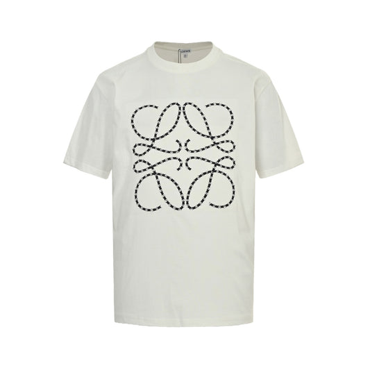 Loewe/Luo Yiwei 25ss embroidered logo logo short sleeves